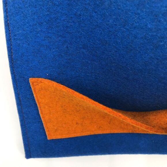 BeVel Designs Handcrafted Blue Geometric Artisan Bag - Picture 11 of 12